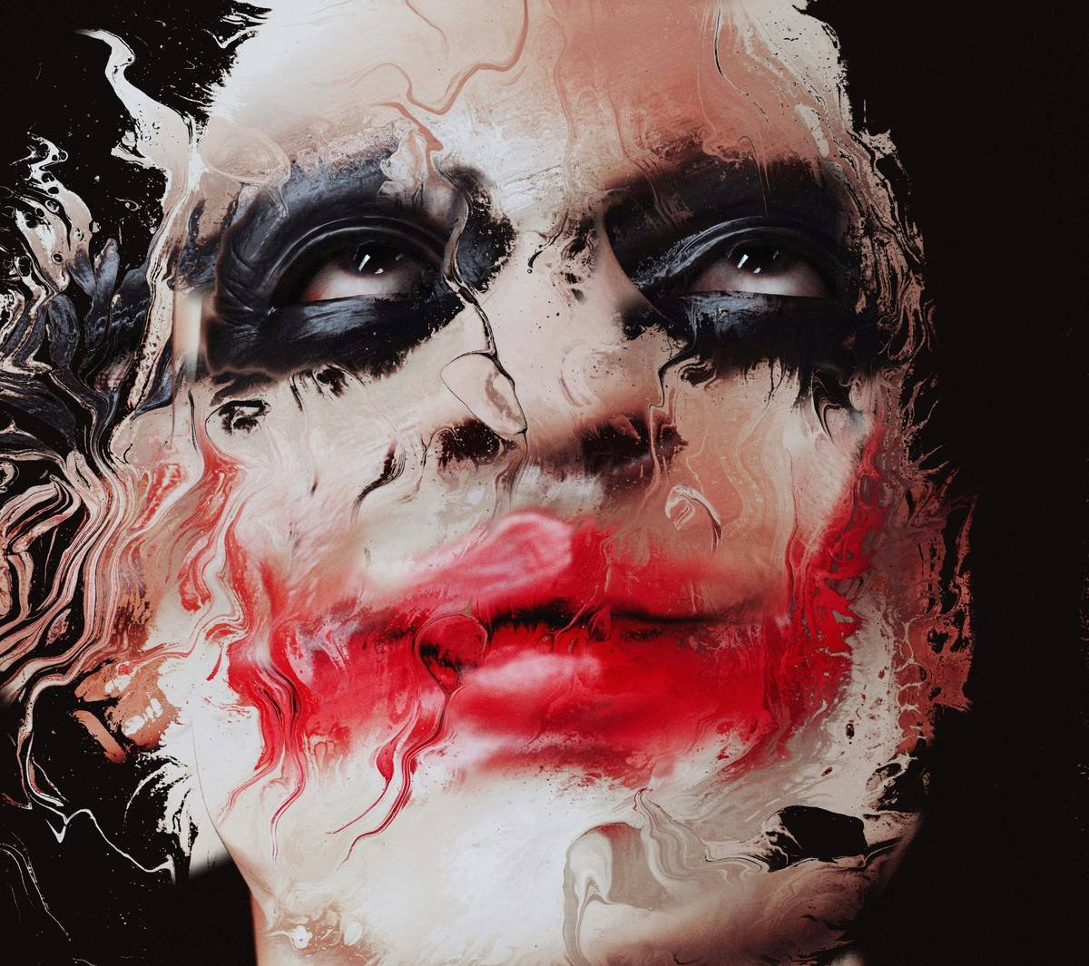 Close-up of layered special effects makeup products showing realistic bruising and wound depth